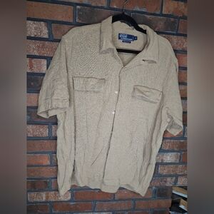 Polo Ralph Lauren brown button-down top